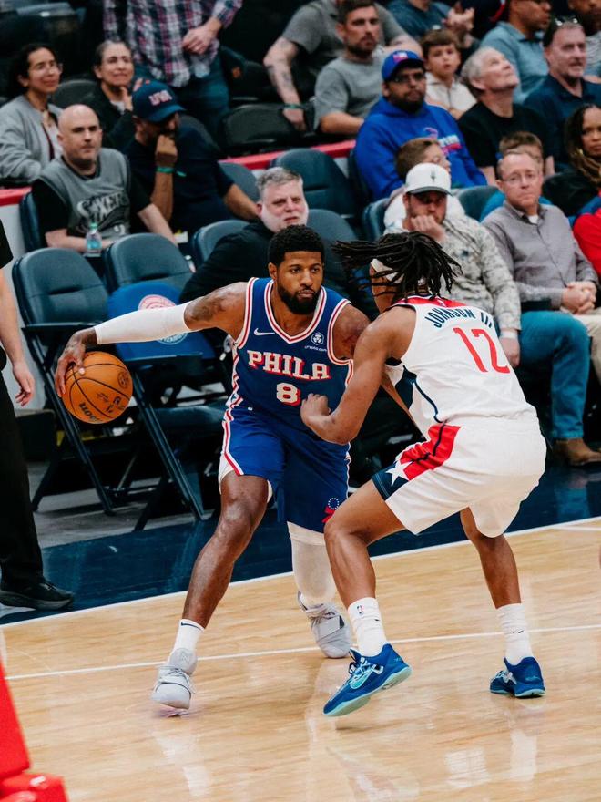 保罗乔治单场39分率76人狂胜奇才，球队核心状态